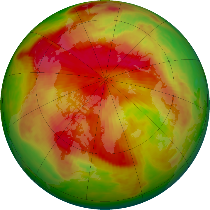 Arctic ozone map for 18 April 1982